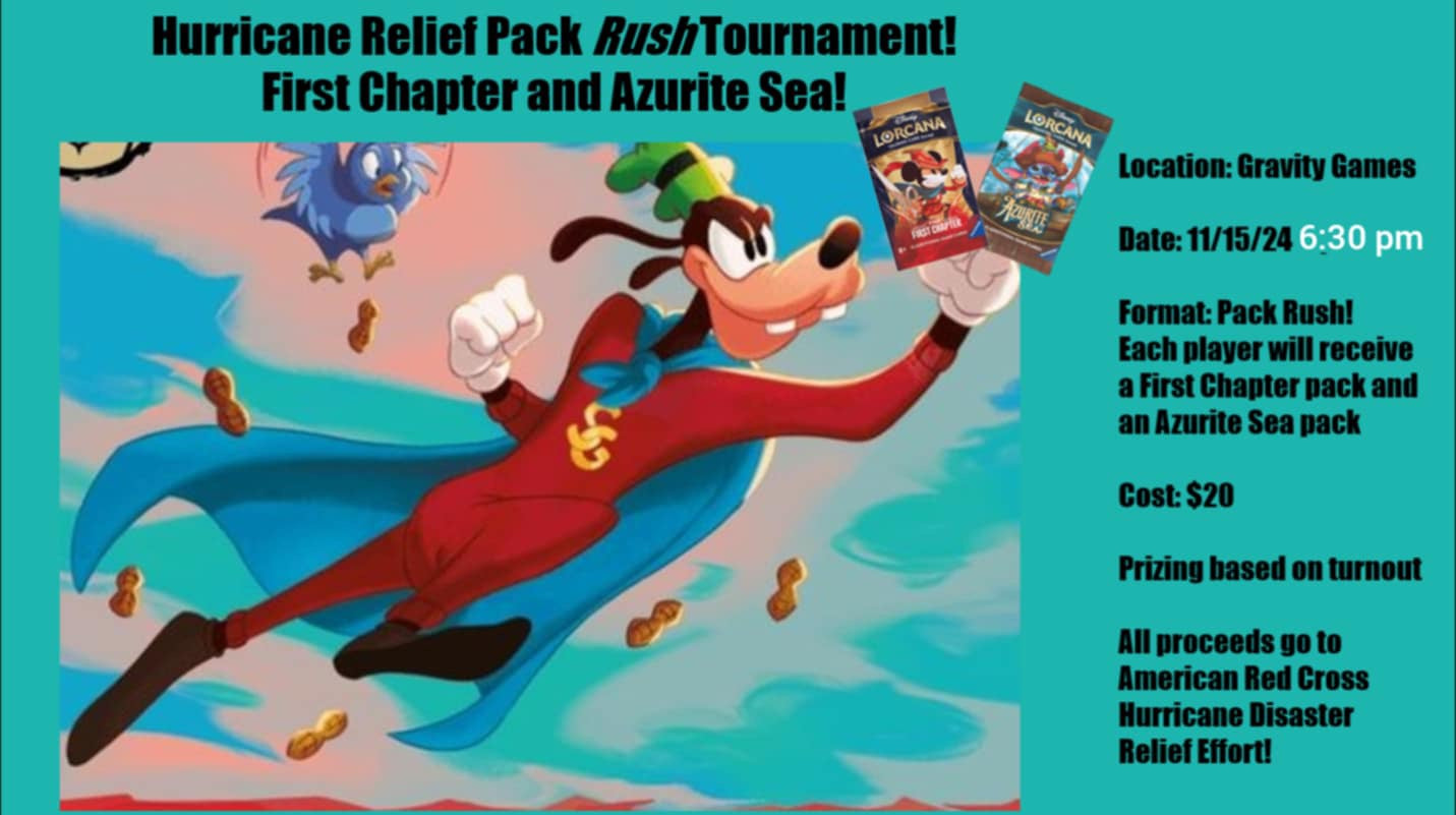 11/15/24 Lorcana Pack rush entry